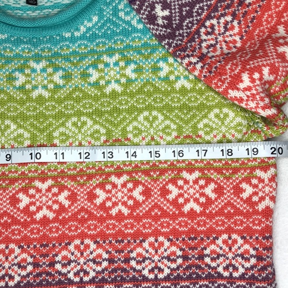 Carolyn Taylor Rainbow Winter Sweater with Roll Neck Medium - Picture 10 of 10